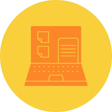 Belge. Web simgesi basit illüstrasyon