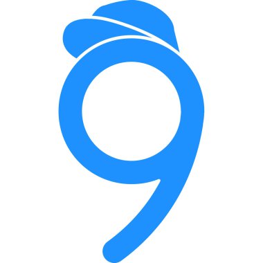 Sekiz numaralı logo tasarım şablonu vektörü