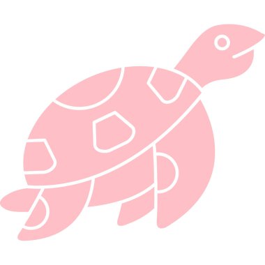 Kaplumbağa simgesi, basit vektör çizimi