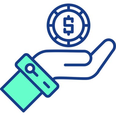 El ele tutuşan para. Basit tasarım