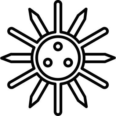 Güneş. Web simgesi basit illüstrasyon