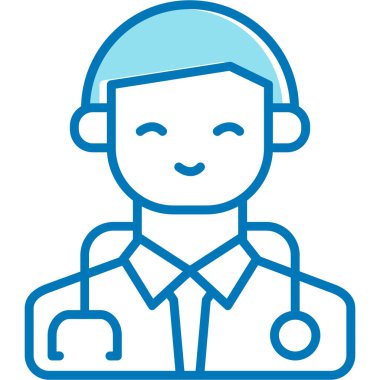 Doktor Man tıbbi simgesi - taslak biçimi