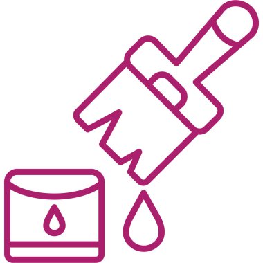 Boya silindiri. Web simgesi basit illüstrasyon