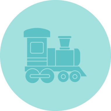 tren. Web simgesi basit illüstrasyon