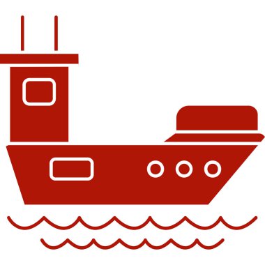 Gemi simgesi. vektör illüstrasyonu