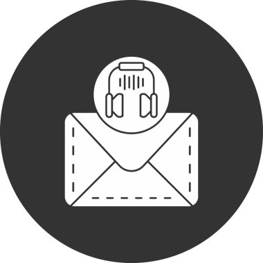 Moda biçimi izole edilmiş arkaplanda e- posta simgesi