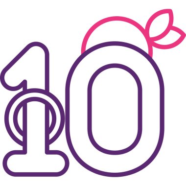 Sayılı bir harfin vektör illüstrasyonu