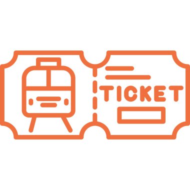 Bilet. Web simgesi basit illüstrasyon