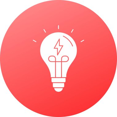 Ampul simgesi soyut bir grupta izole edildi