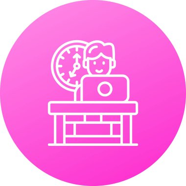 Saatli bir kadının vektör çizimi