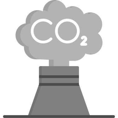 Fabrika kirliliği ikonu vektör illüstrasyonu