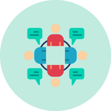 iş takım çalışması düz simgesi