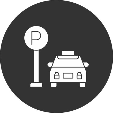 Araba simgesinin vektör illüstrasyonu