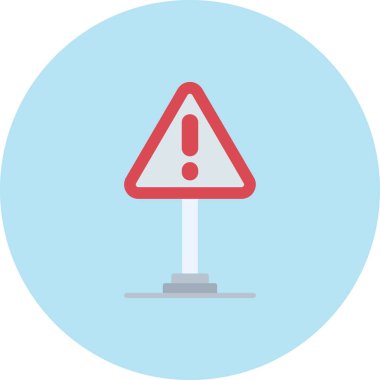 uyarı düz vektör simgesi