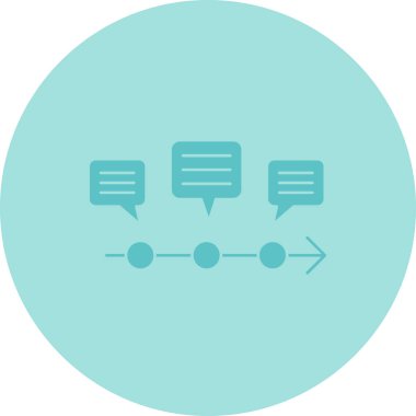 Sohbet simgesi, vektör çizimi