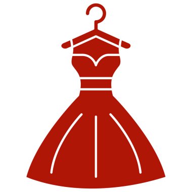 moda elbise simgesi, basit biçim