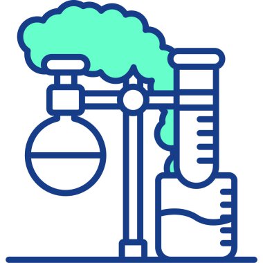 Laboratuvar laboratuvar bilim simgesi - ana hatları biçiminde