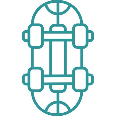 Bir araba simgesinin vektör illüstrasyonu