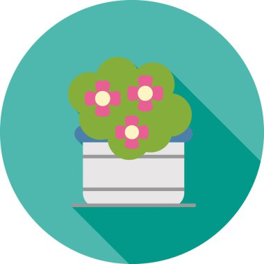 Çiçek saksısı. Basit illüstrasyon