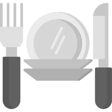 yemek ve mutfak gereçleri vektör simgesi