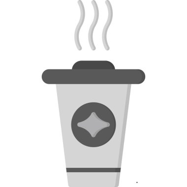 Kahve. Web simgesi basit illüstrasyon