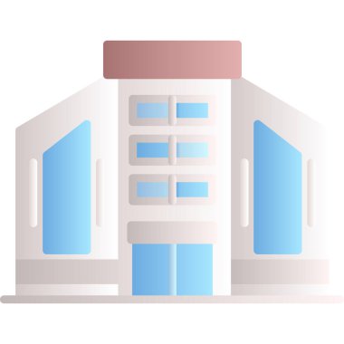 Pencereleri izole edilmiş vektör simgesi tasarımı olan ev