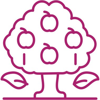 ağaç simgesi vektör illüstrasyonu