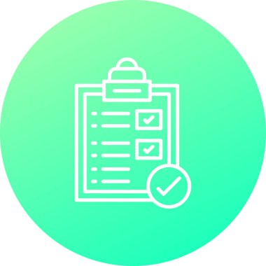 Kontrol listesi simgesi, vektör illüstrasyonu