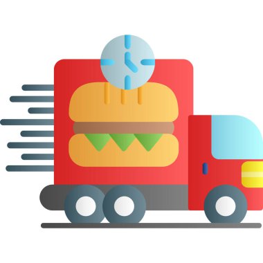 Hamburger fast food simgesi.