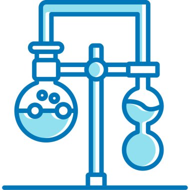 Laboratuvar matarası. Web simgesi basit illüstrasyon