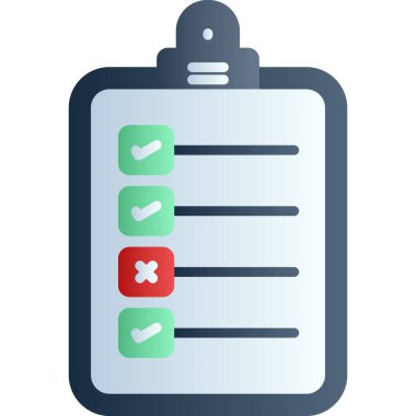 Kontrol Listesi Düz Vektör Simgesi