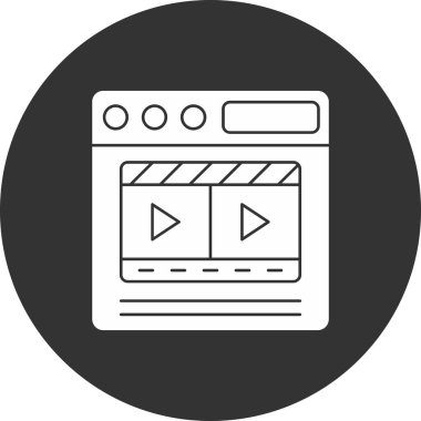 video simgesi vektör illüstrasyonu