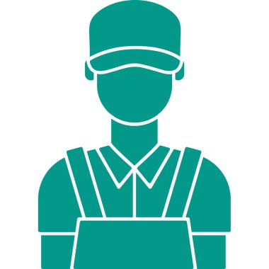 Beyzbol kasklı ve beyzbol ikonlu bir adam. vektör illüstrasyonu