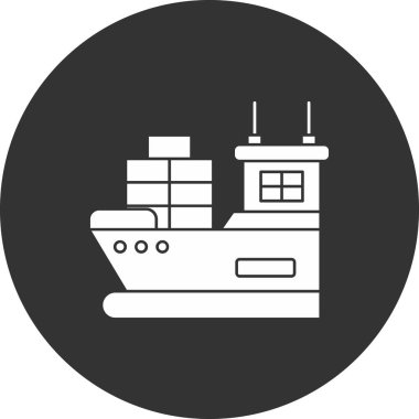 Gemi simgesinin vektör illüstrasyonu