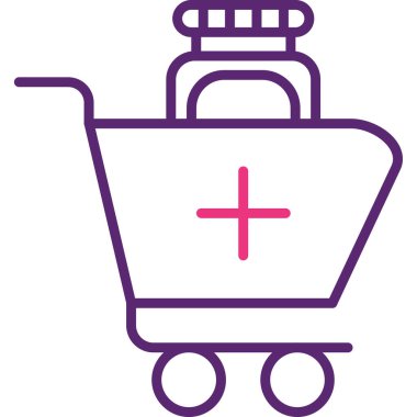 Alışveriş. Web simgesi basit illüstrasyon