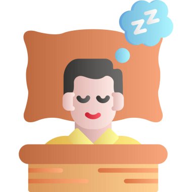 Adam yastıkla uyuyor.