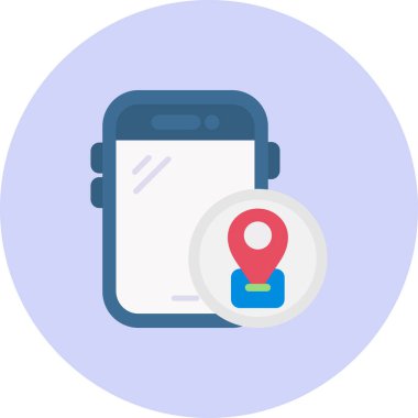 gps harita gezinme simgesi düz biçimli