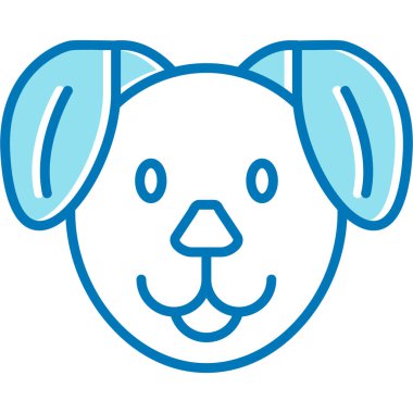 köpek başı ikon vektör illüstrasyonu