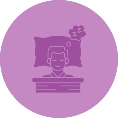 Uyuyan simge vektör illüstrasyonu