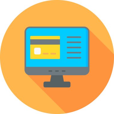 bilgisayar ekranı simgesi, vektör illüstrasyonu