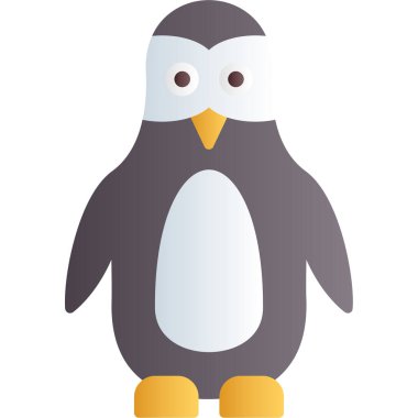 Sevimli penguen hayvan simgesi