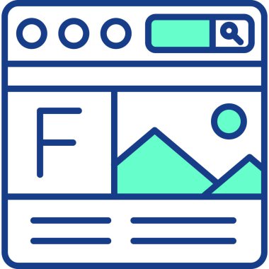 tarayıcı pencere simgesi, vektör illüstrasyonu