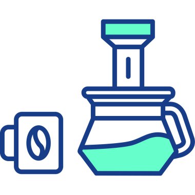 Beyaz arkaplanda kahve fincanı simgesinin vektör çizimi