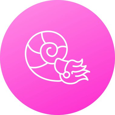 güzel salyangoz çizgisi vektör simgesi