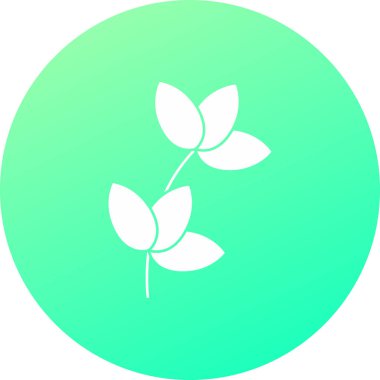 Beyaz arkaplan ile yaprağın vektör simgesi