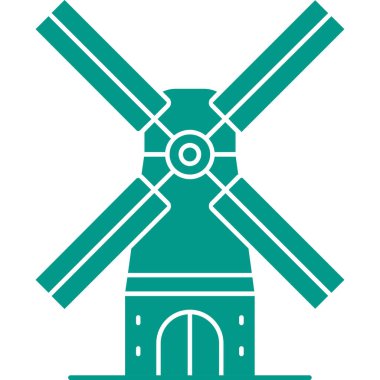 Yel değirmeni Web simgesi basit tasarım