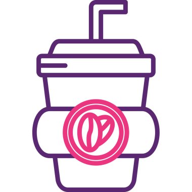 Bir kahve fincanının vektör çizimi