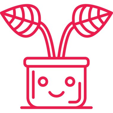 Bir bitkinin vektör illüstrasyonu