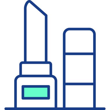 Bina. Web simgesi basit illüstrasyon