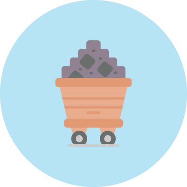 Buz ikonlu araba. Basit vektör illüstrasyonu